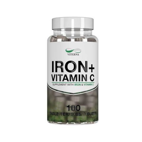 Iron + Vitamin C 100 tabs Vegan - VITERNA - VIVIC