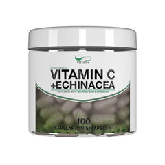 Vitamin C 500 mg + Echinacea 100 mg 100 caps Vegan - VITERNA - VICE100