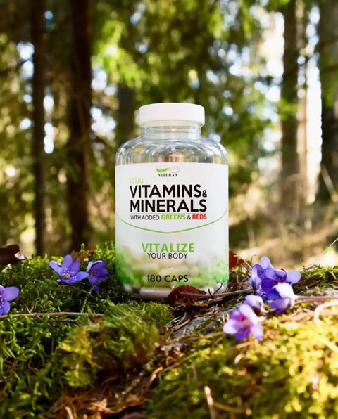 Vitamins Minerals with greens and reds 180 caps - VITERNA - VIMV180