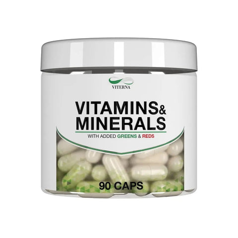 Vitamins Minerals with greens and reds 90 caps - VITERNA - VIMV90